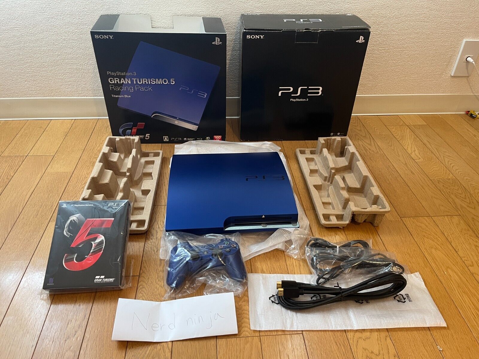 SONY PS3 Playstation 3 GRAN TURISMO.5 Racing Pack Titanium BLue Rare  Limited BOX