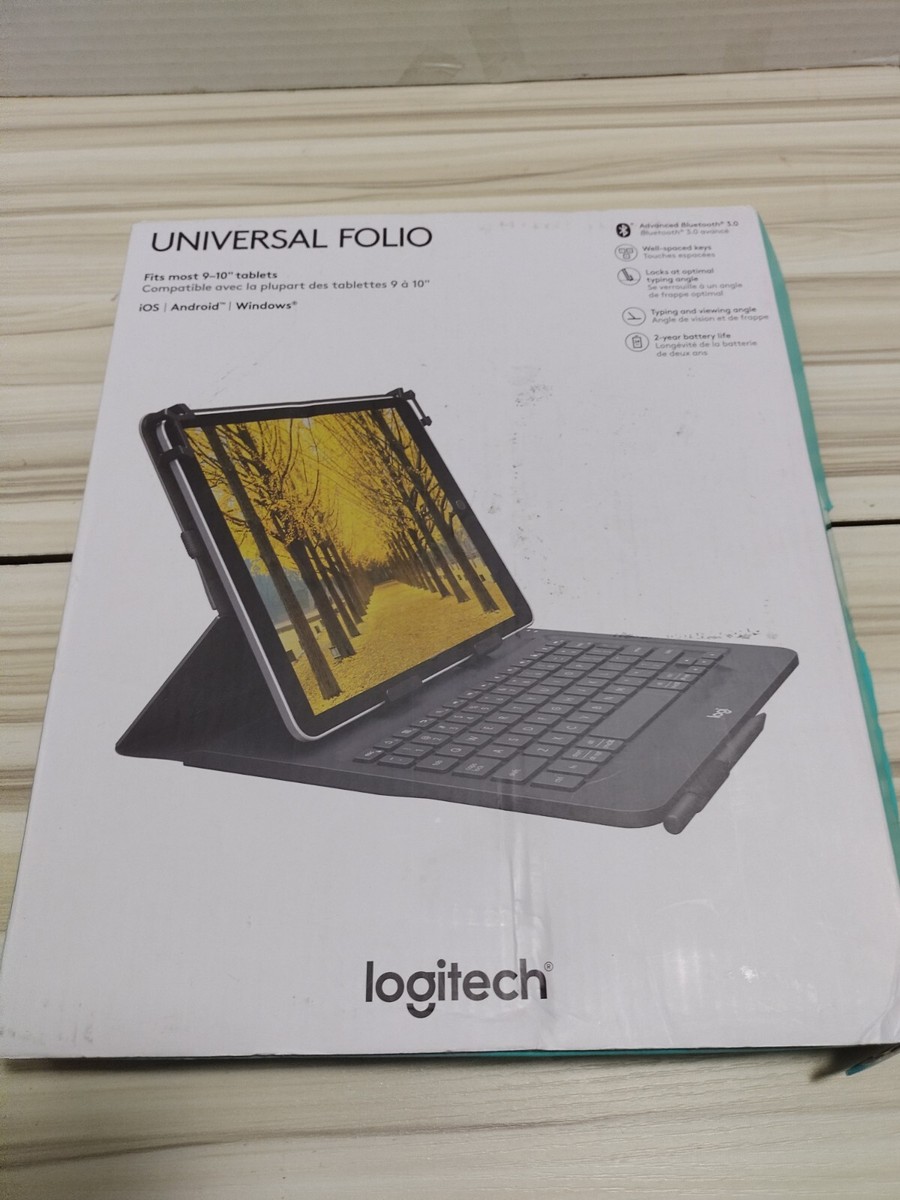 Logitech Universal Folio Bluetooth Keyboard Fits most of 9-10