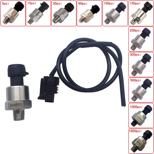 Pressure Transducer Sender Stainless Steel 0-4.5V For Oil Fuel Air  Water