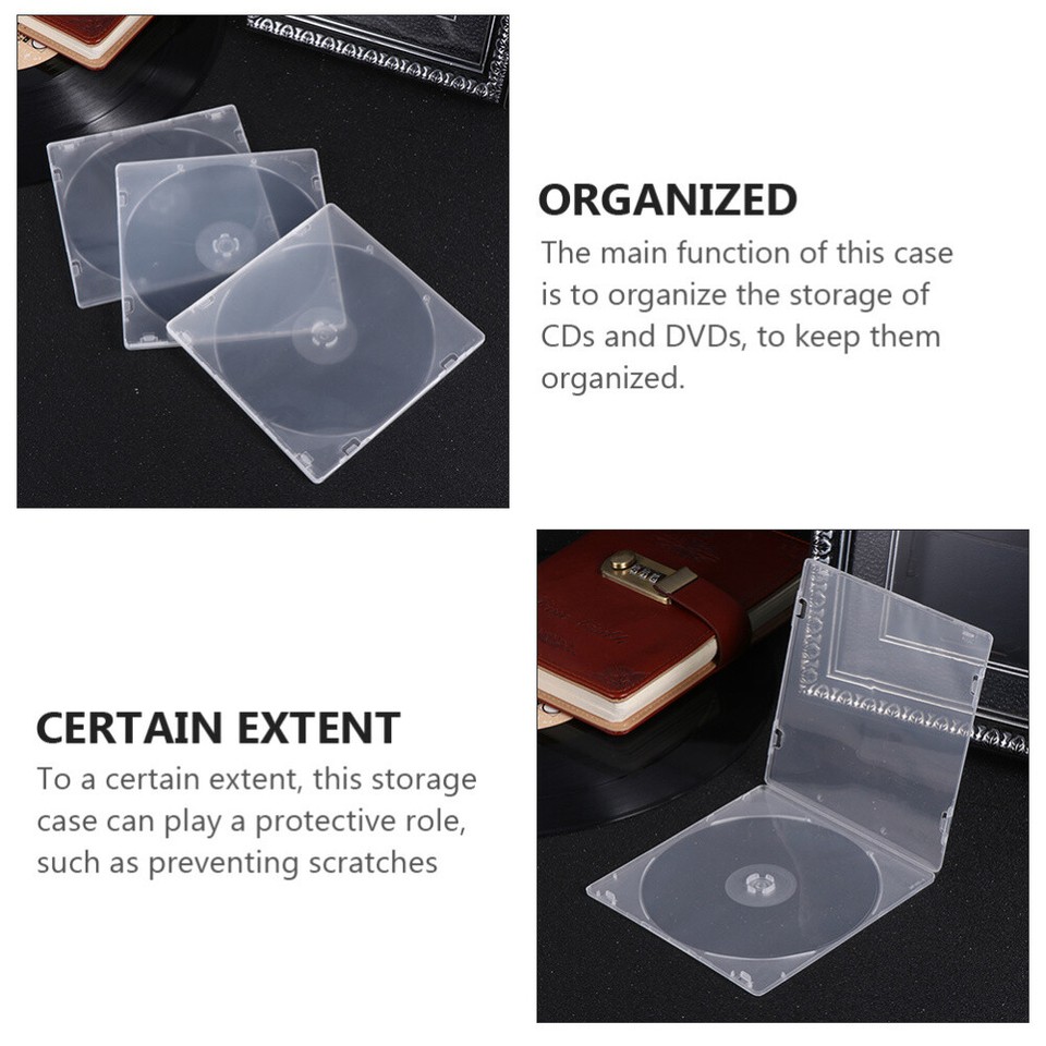 20 Pcs Holder Organization and Storage Boxes CD Protective Case DVD