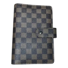 PU Leather Notebook A6 Ring Binder Budget Planner Organizer Cover Pockets Brown