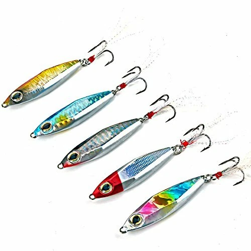 Sougayilang Plantillas Señuelos de Pesca Cucharas de Metal Micro Colores Surtidos  Foto 2 de 4