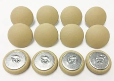 12 Wire Eye Upholstery Buttons Tan Vinyl Choice Of Sizes 22 30 36 45