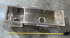 Stainless Steel NARROW Double bowl DROP DOWN Bar PREP SINK 36"x 11" x 6/12