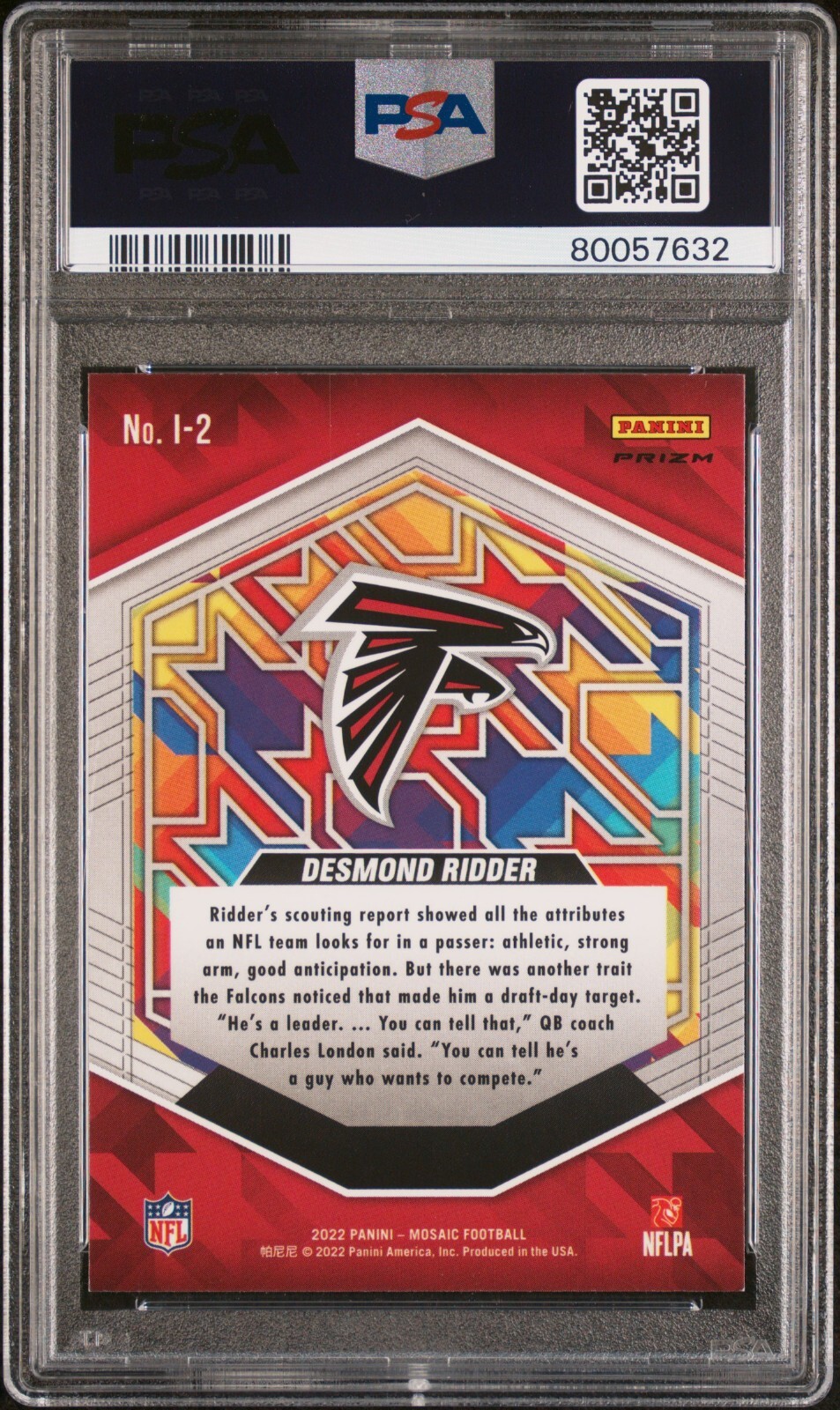 DESMOND RIDDER Rookie Stained Glass PSA 10 🔟💎GEM MINT '22 Panini Mosaic