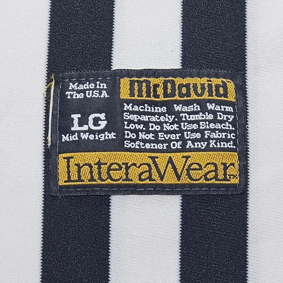 Camisa de árbitro McDavid InteraWear de colección L rayas blancas y negras para hombre hecha en EE. UU. Foto 2 de 4