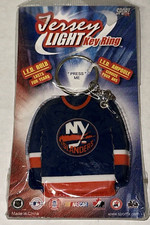 NY Islanders Jersey Key Ring LED Flashlight NHL Logo Chain Shaped Sealed NOS