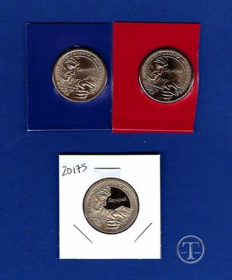 2017 P D and S BU + Proof Sacagawea Native American Dollar Set- PD from Mint Set