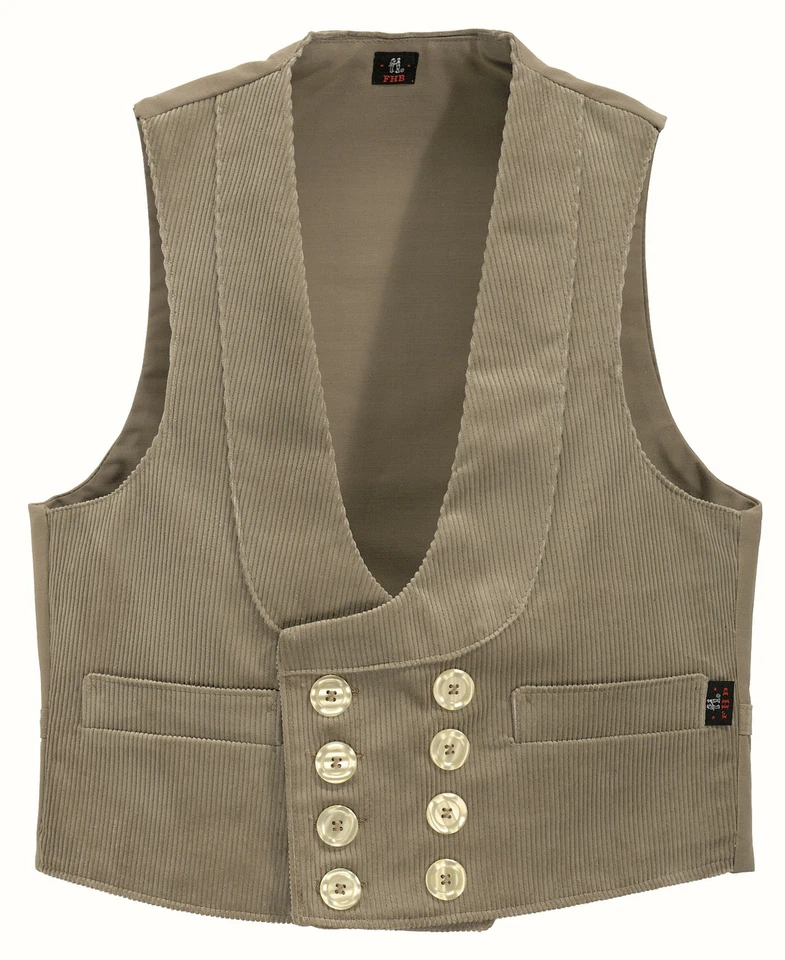 FHB Zunftweste HAGEN Genuacord ohne Nierenschutz Zunft-Weste 13 beige 20016 - Bild 1 von 1