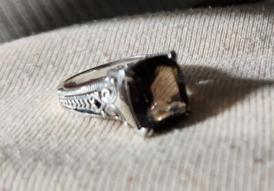 Ring Size 7 Smoky Quartz SS 925