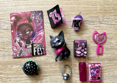 monster high g3 Catty Noir, Amulette pets and accessories lot