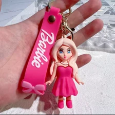 BARBIE MOVIE KEYCHAIN  /  BACKPACK CLIP-PVC- NEXT DAY SHIPPING