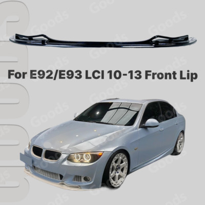 Fit BMW E92/E93 LCI 2010 13 M Sport Gloss Black Front Bumper Lip Car Spoiler Kit