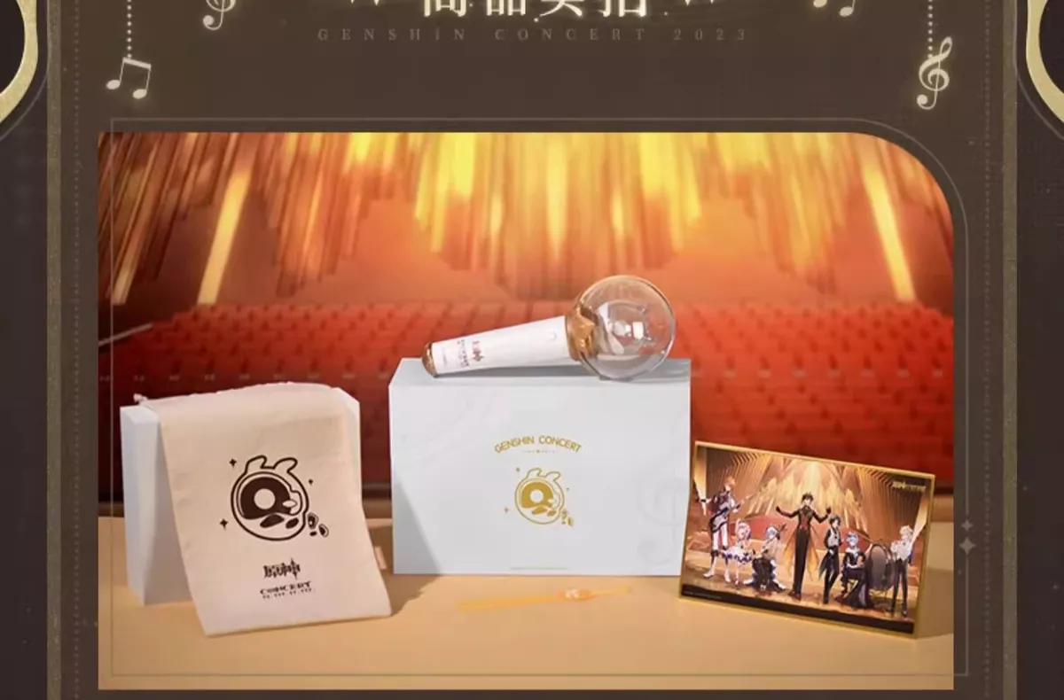 Genshin Impact Genshin Concert 2023 Atmosphere Light Stick Pendant Card Box  Set