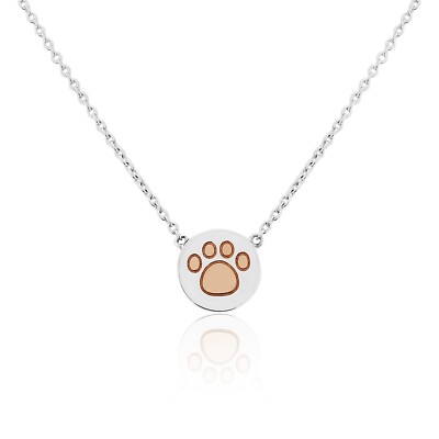 PFOTENABDRUCK HALSKETTE IN STERLINGSILBER/ROSÉGOLD N220