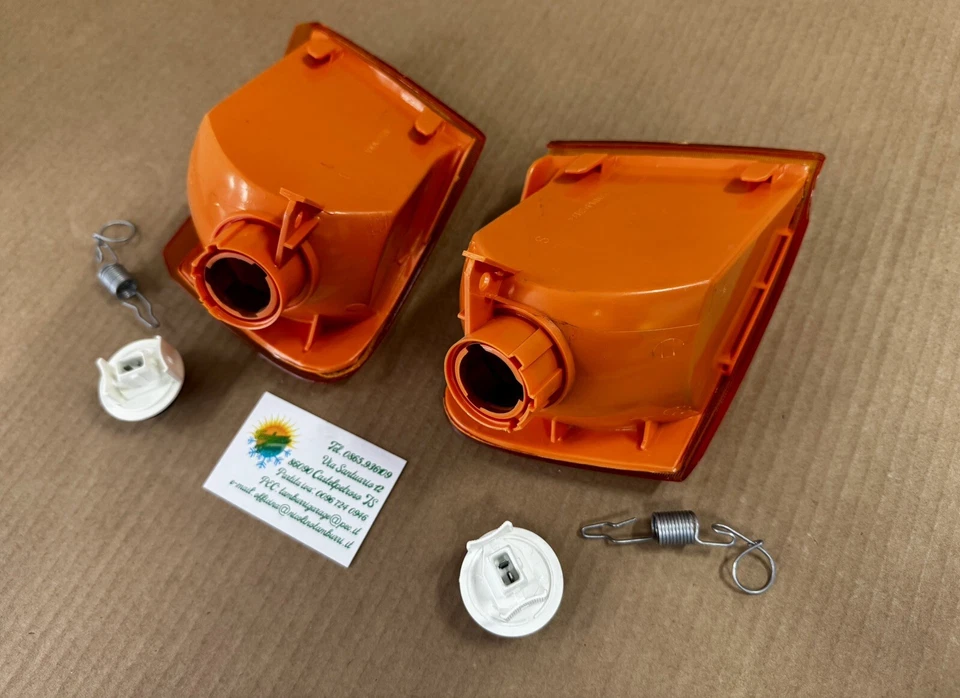 Ford Escort 1990 1991 Coppia Fanali Freccia Anteriore Arancio Foto 4 de 4