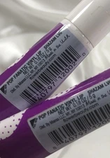 New! 2 X Flower Cosmetics “POP FANATIC” Vinyl Lip SHAZAM LV6 Purple SEALED 
