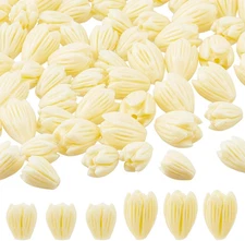 120Pcs 2 Styles Jasmine Beads Coral Flower Beads 0.31-0.43X0.25-0.35 Inch Floral