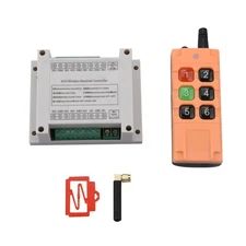 6 Channel 10A Relay Receiver Wireless Remote Control RF Switch 433mhz DC