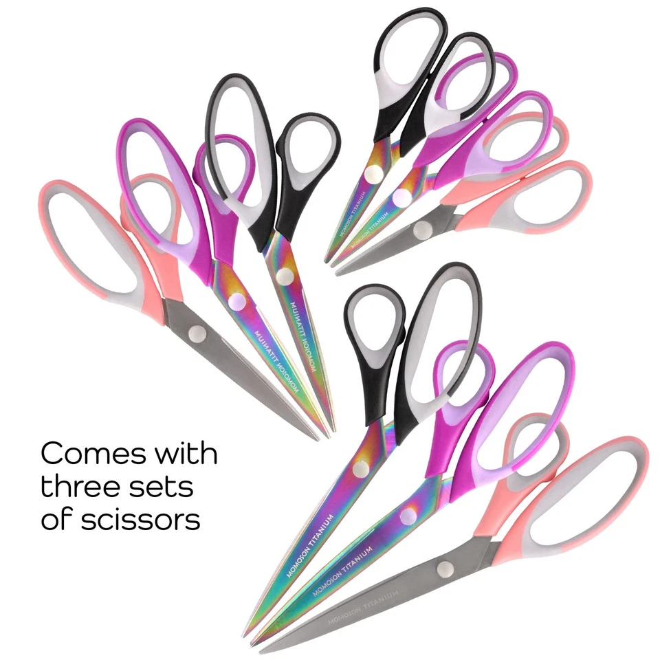 JubileeYarn Titanium Softgrip Scissors Set for Sewing, Arts, Crafts, Office -... - Image 2 of 4