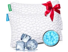 SUPA MODERN Cooling Bed Pillows for Sleeping 2 Pack Shredded Memory Foam Pillows
