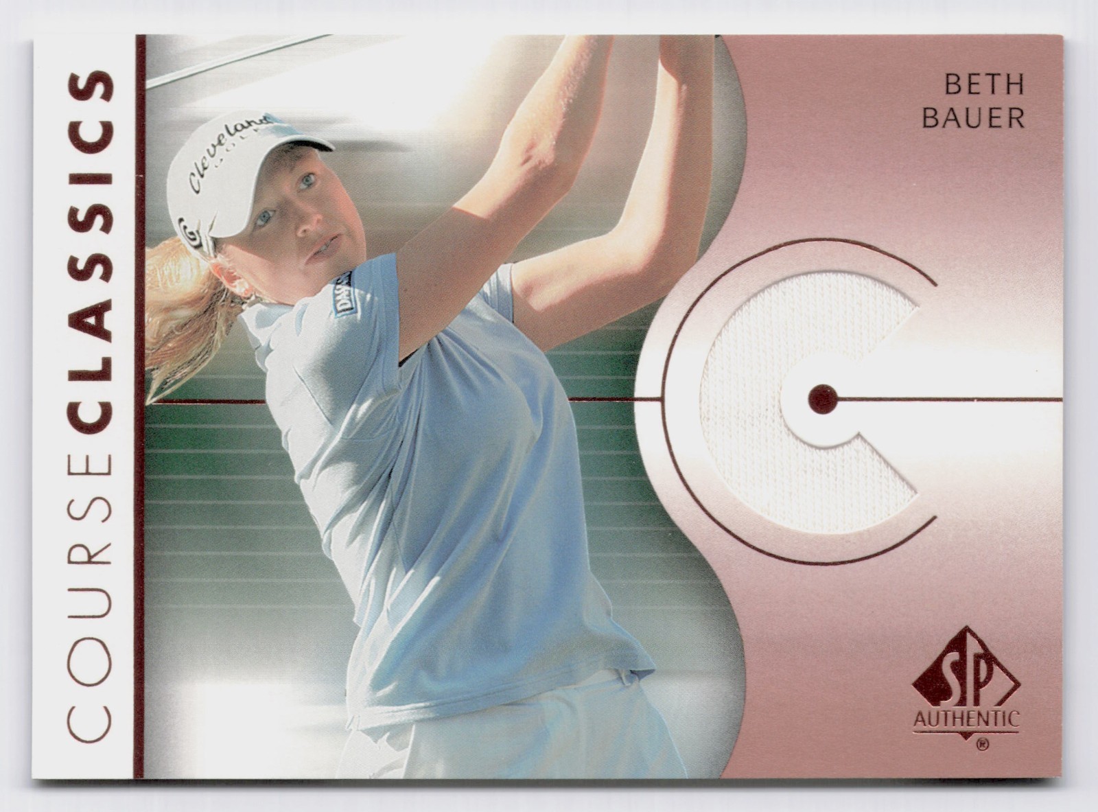 2003 UD SP Authentic Course Classics Beth Bauer #CC-BB Authentic Golf Shirt