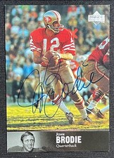 1997 Upper Deck Legends Football John Brodie Autographs Auto