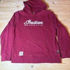 Indian Motorcycle 1901 Hoodie, Womens Size M, Burgundy, Pullover, KangarooPocket