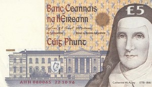 22.10.1996 CENTRAL BANK OF IRELAND 5 POUNDS £5 "AHH" (( GEM UNC ))