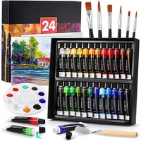 Acrylfarben-Set 24 Farben FüR Malen Und Basteln KüNstlerbedarf Geschenk
