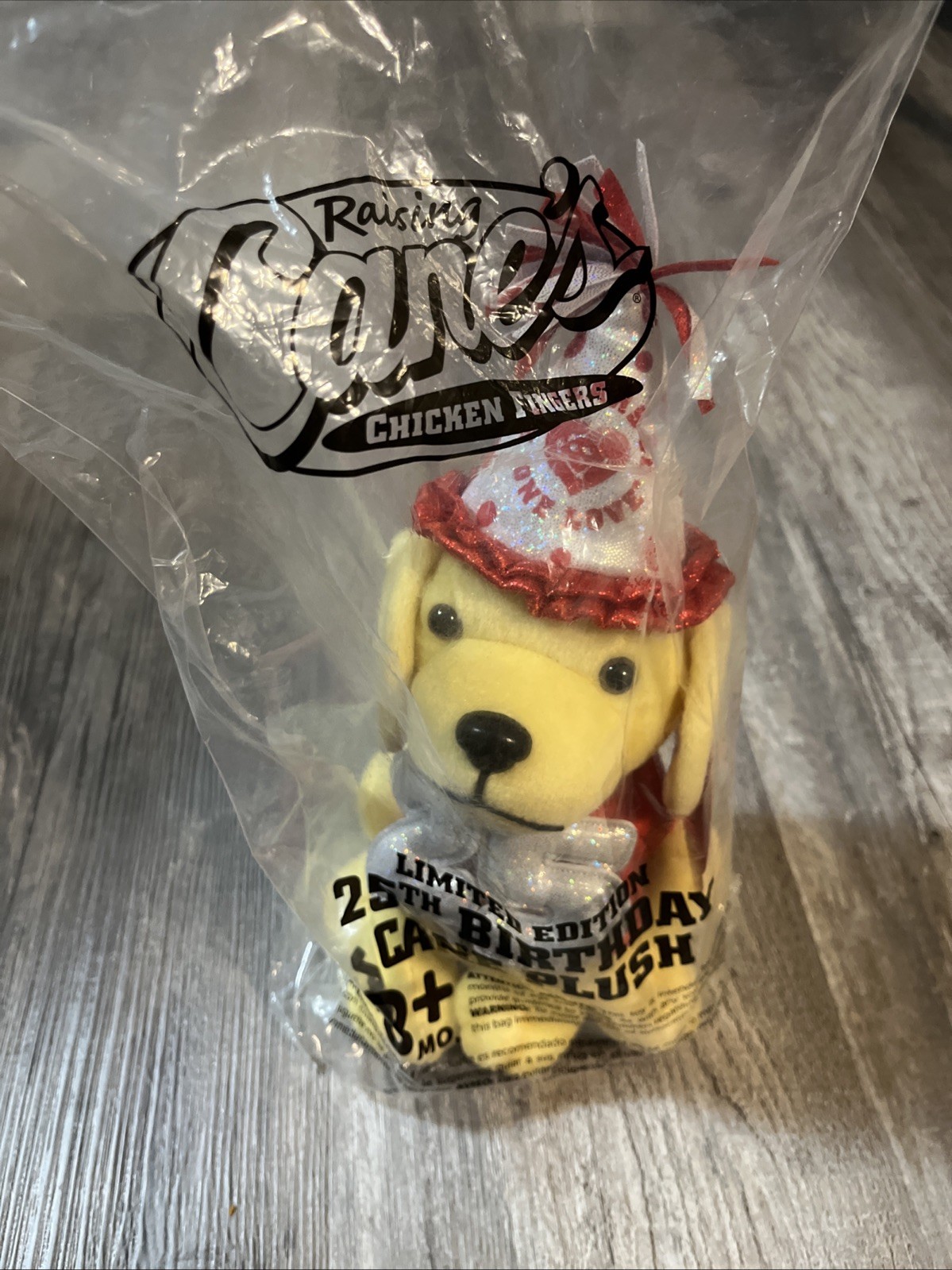 Raising Canes 25th Birthday  Limited Edition Dog Plush Puppy 2022 NEW