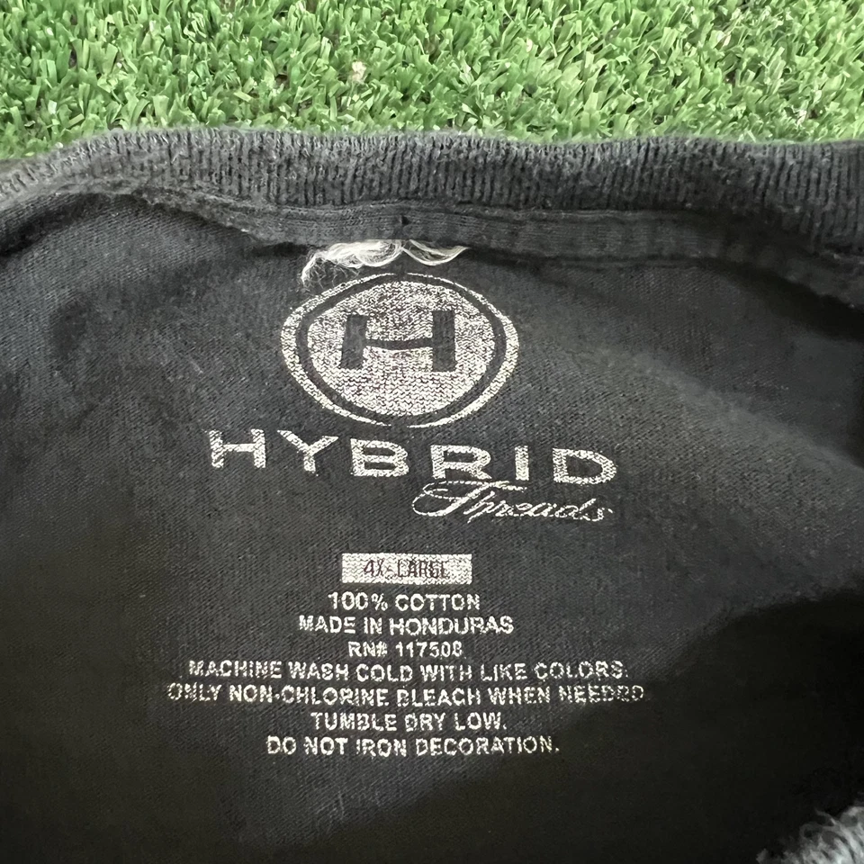 Vintage Hybrid Skull Tribal T-Shirt Mens 4XL Black Goth Jesse Pinkman Emo Y2K - Image 2 of 4