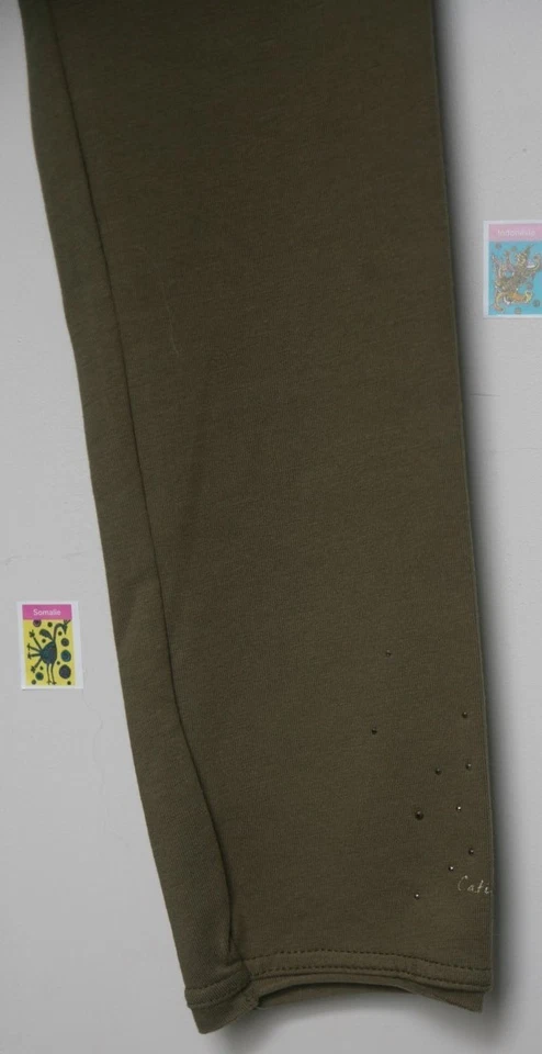 12Ans LEGGINGS 7/8° fin NEUF avec étiquette CATIMINI couleur "kiwi " ( kaki) - Photo 2/4