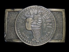 SL05125 VINTAGE 1970s  MICHELIN MADE IN USA  ADVERTISEMENT BELT BUCKLE