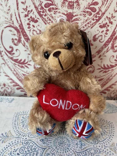 Cute Soft Teddy Bear Plush Union Jack London Gift Souvenir Toy New With Tags