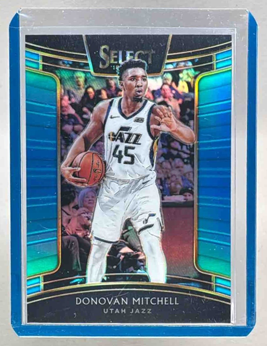 Donovan Mitchell 2018 Panini Select #71 Light Blue Prizm Concourse /299