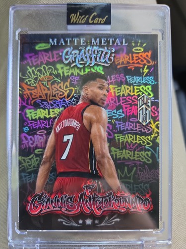 2026 Wild Card Matte Metal Graffiti True 1/1 Giannis Antetokounmpo 1st Heat Card