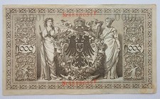 1910 Germany 1000 Mark WWII Banknote World Paper Money Banknote Kaiser Reich