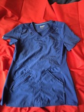 Scrubstar Women s XS Blue Scrub Top Short Sleeve Medical Scrubs