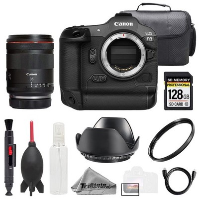 Canon EOS R3 + RF 35mm f/1.4 L VCM Lens +128GB+UV Filter- Basic Kit