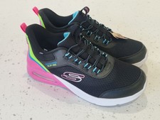Image of SKECHERS SLIP INS MICROSPEC MAX Black Trainers Size UK 13.5 KIDS (Ref T1)