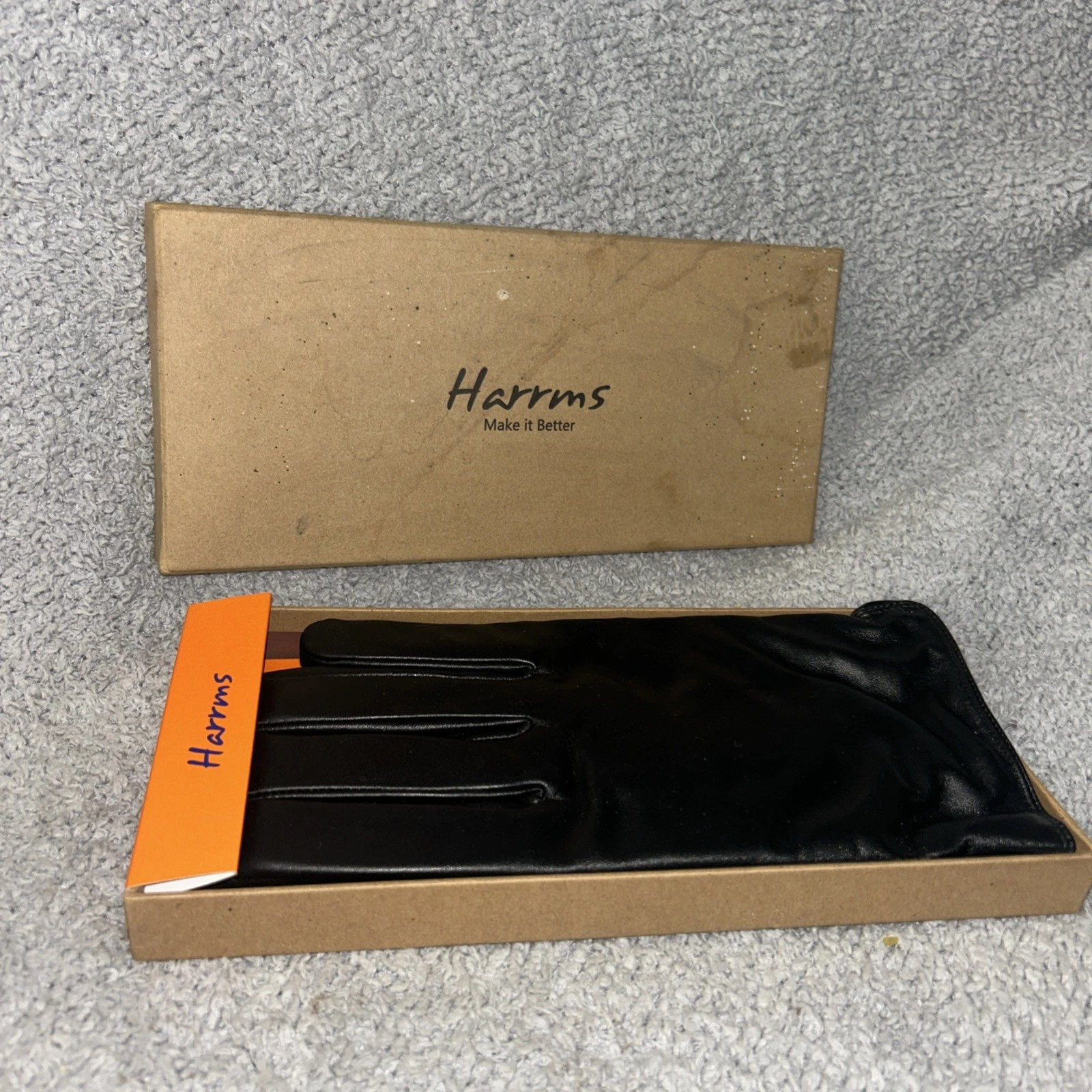 Harrms Black Leather Gloves Woman’s XL Winter is coming soon! Great Sale