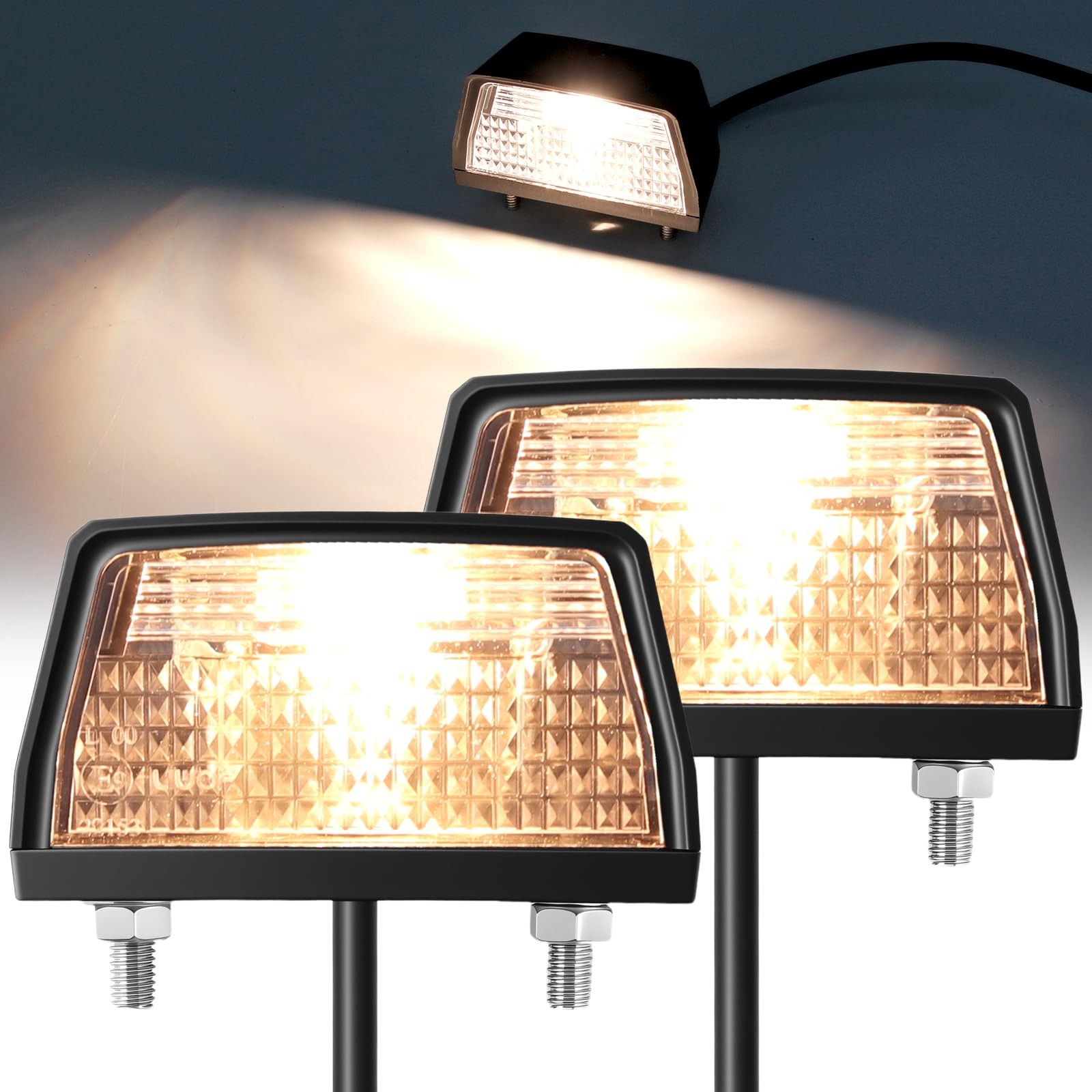 Éclairage de plaque d'immatriculation homologué E feux arrière LED 12V auto moto remorque