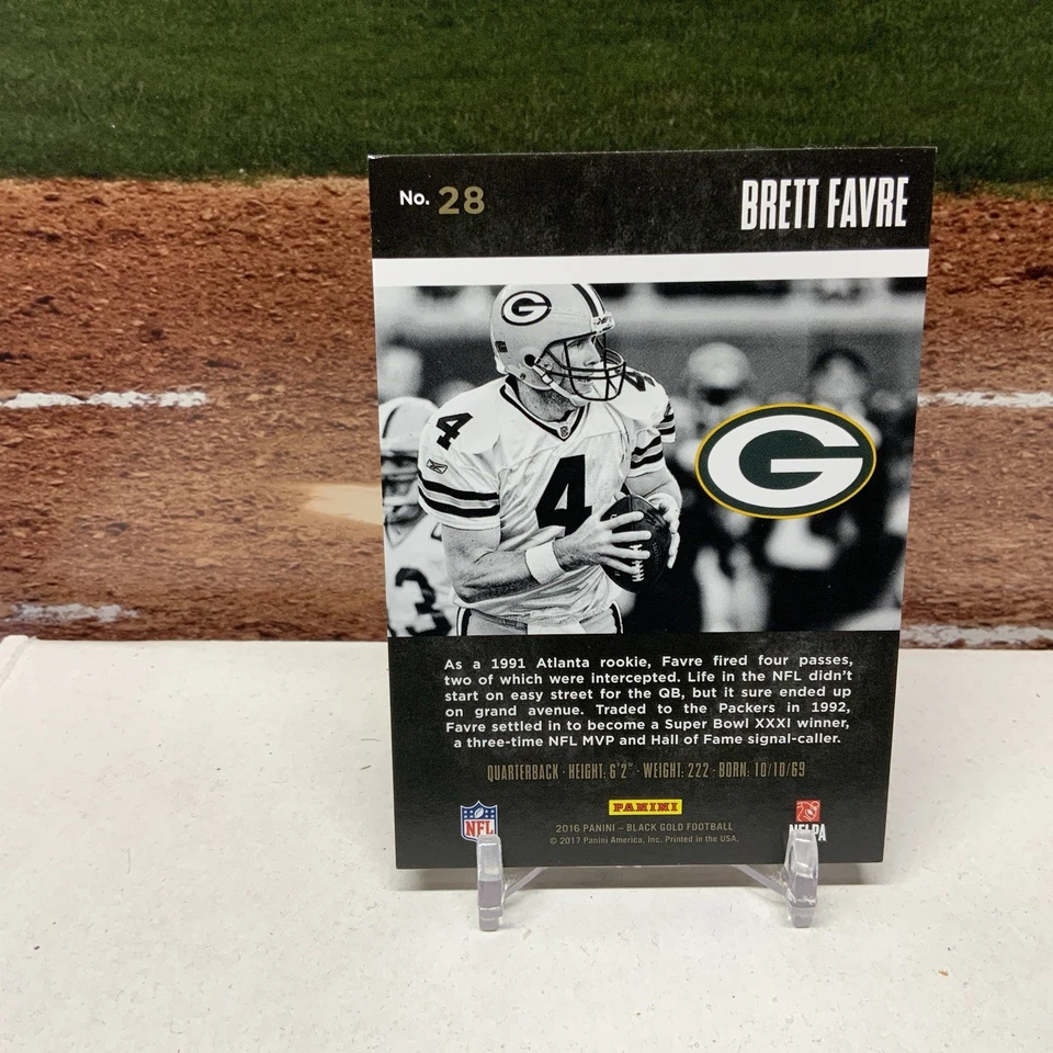 2016 Panini Black Gold /225 Brett Favre #28 HOF - Image 2 of 2