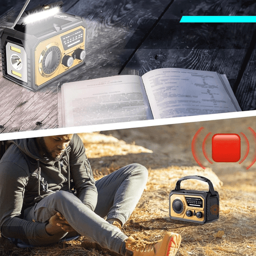 1X Emergency Crank Radio 16000mAh Solar Power Bank AM/FM  Lamp Compass - Picture 7 of 17