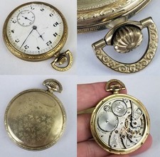 antique Illinois pocket watch 10k GOLD filled 11j 12s 1913 B B Bates Bacon case