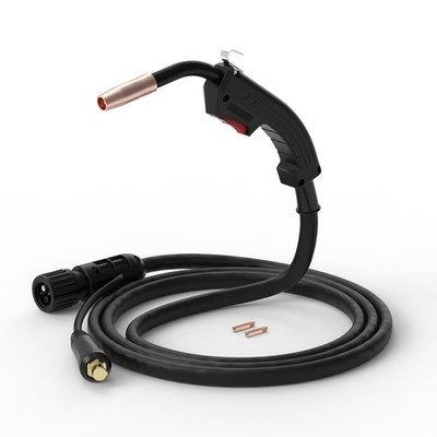 MIG Welder Gun 160AMP 8.2FT(2.5m) for TOOLIOM 10.8'' × 10.0'' × 2.6'', Black 