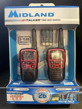 Midland X-Talker T31VP Two-Way Radios 22 Channels & UpTo 26 Mile Range. New 