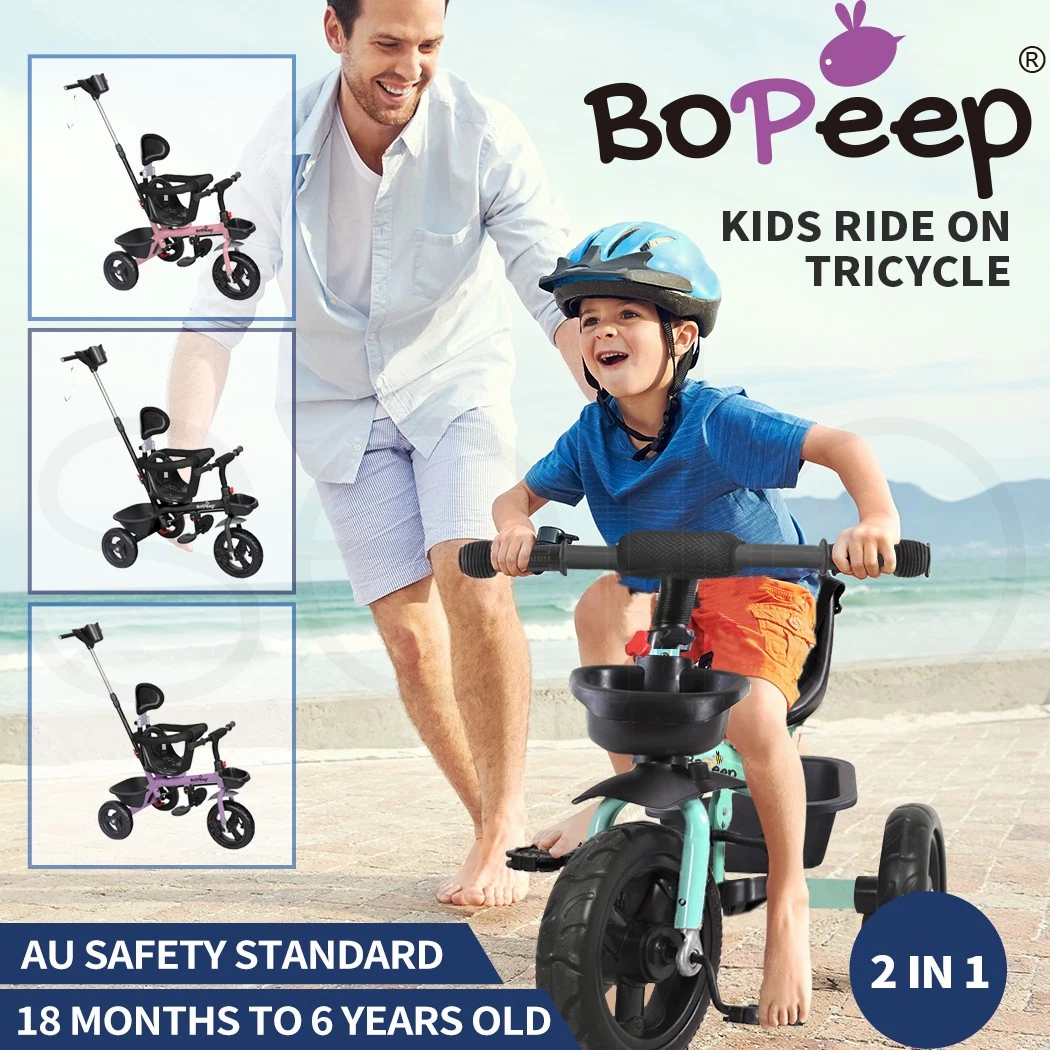 Bopeep Kids Tricycle Bike Ride On Trike Toddler Balance Prams Stroller Walker