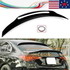 Gloss Black Rear Trunk Spoiler PSM Style For 2021-23 Mercedes-Benz W206 C300 C43
